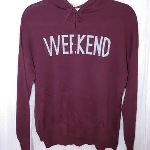 NWT Rachel Zoe Weekend Hoodie Burgundy Women's Size M